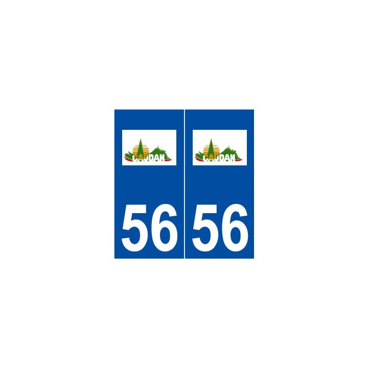 56 Caudan logo autocollant plaque stickers ville