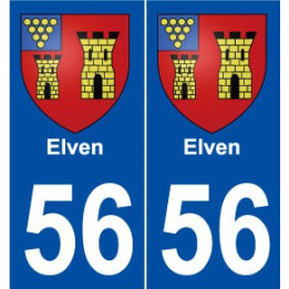56 Elven blason autocollant plaque stickers ville