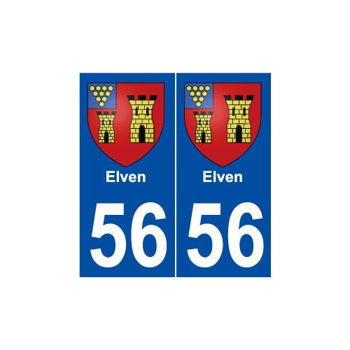 56 Elven blason autocollant plaque stickers ville