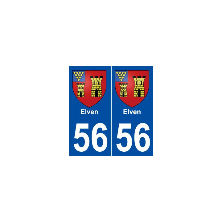 56 Elven blason autocollant plaque stickers ville