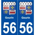 56 Gourin blason autocollant plaque stickers ville