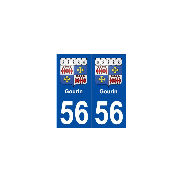 56 Gourin blason autocollant plaque stickers ville
