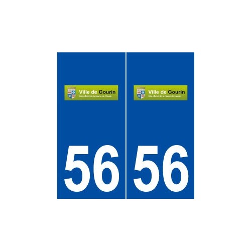 56 Gourin logo autocollant plaque stickers ville