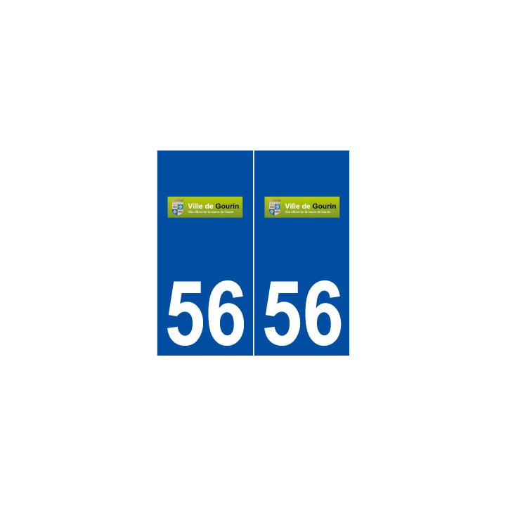 56 Gourin logo autocollant plaque stickers ville