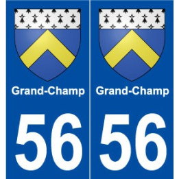 56 Grand-Champ blason autocollant plaque stickers ville