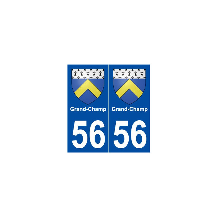 56 Grand-Champ blason autocollant plaque stickers ville