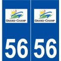 56 Grand-Champ logo autocollant plaque stickers ville