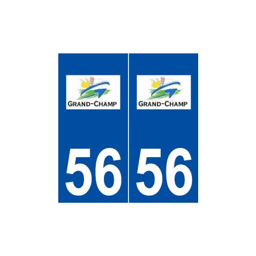 56 Grand-Champ logo autocollant plaque stickers ville