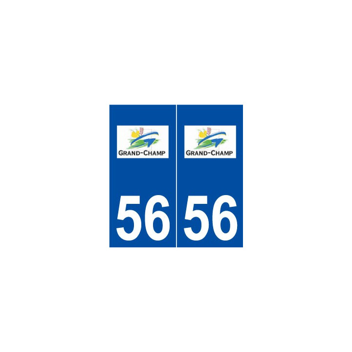 56 Grand-Champ logo autocollant plaque stickers ville