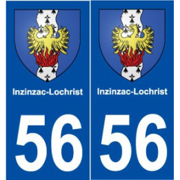 56 Inzinzac-Lochrist blason autocollant plaque stickers ville