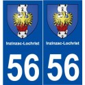 56 Inzinzac-Lochrist coat of arms sticker plate stickers city