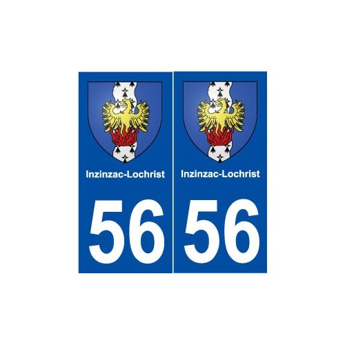 56 Inzinzac-Lochrist blason autocollant plaque stickers ville