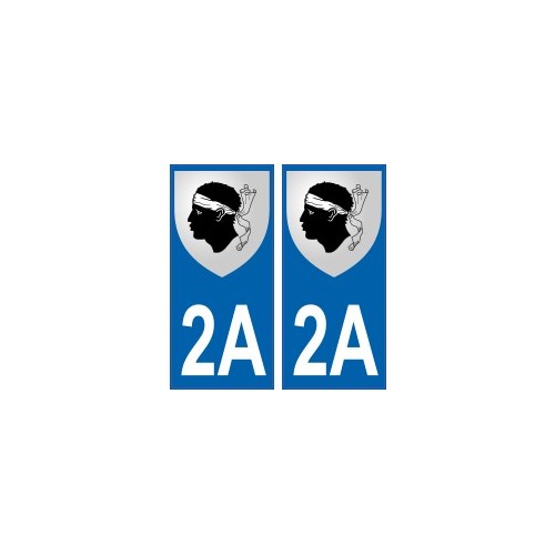 2A Haute-Corse autocollant plaque blason armoiries stickers département