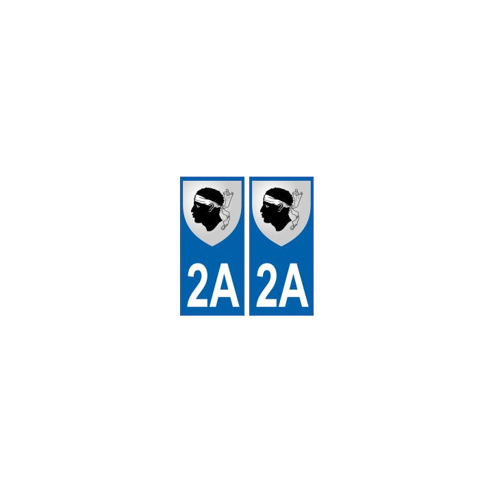 2A Haute-Corse autocollant plaque blason armoiries stickers département