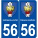 56 Inzinzac-Lochrist blason autocollant plaque stickers ville