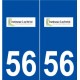 56 Inzinzac-Lochrist logo autocollant plaque stickers ville
