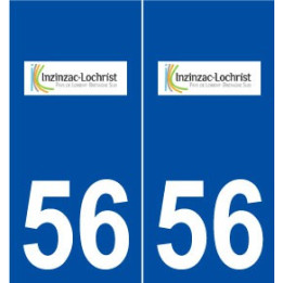 56 Inzinzac-Lochrist logo autocollant plaque stickers ville