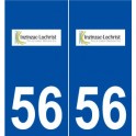 56 Inzinzac-Lochrist logo autocollant plaque stickers ville