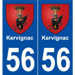 56 Kervignac blason autocollant plaque stickers ville