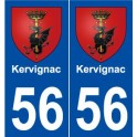 56 Kervignac blason autocollant plaque stickers ville