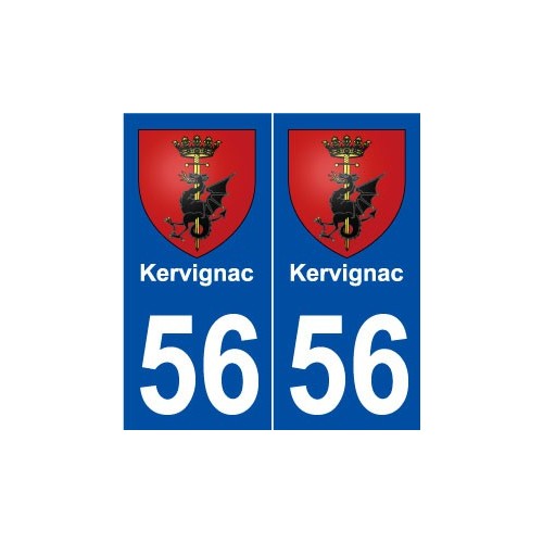 56 Kervignac blason autocollant plaque stickers ville