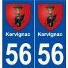 56 Kervignac blason autocollant plaque stickers ville