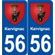 56 Kervignac blason autocollant plaque stickers ville