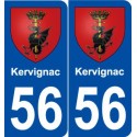 56 Kervignac blason autocollant plaque stickers ville