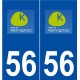 56 Kervignac logo autocollant plaque stickers ville
