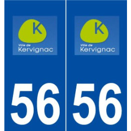 56 Kervignac logo autocollant plaque stickers ville
