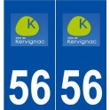 56 Kervignac logo autocollant plaque stickers ville