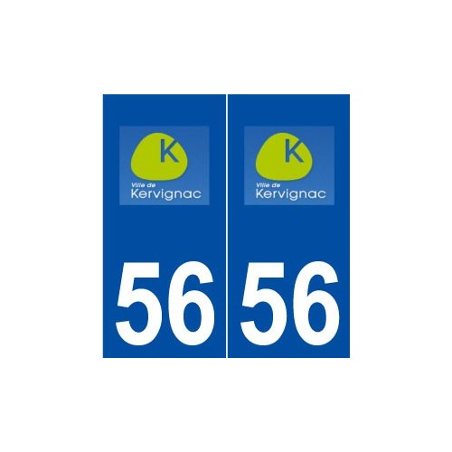 56 Kervignac logo autocollant plaque stickers ville