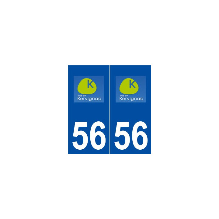 56 Kervignac logo autocollant plaque stickers ville