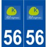 56 Kervignac logo autocollant plaque stickers ville