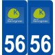 56 Kervignac logo autocollant plaque stickers ville