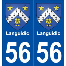 56 Languidic blason autocollant plaque stickers ville