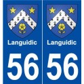 56 Languidic blason autocollant plaque stickers ville