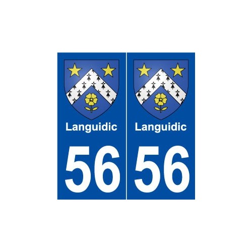 56 Languidic blason autocollant plaque stickers ville