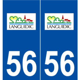 56 Languidic logo autocollant plaque stickers ville