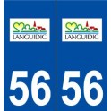 56 Languidic logo autocollant plaque stickers ville