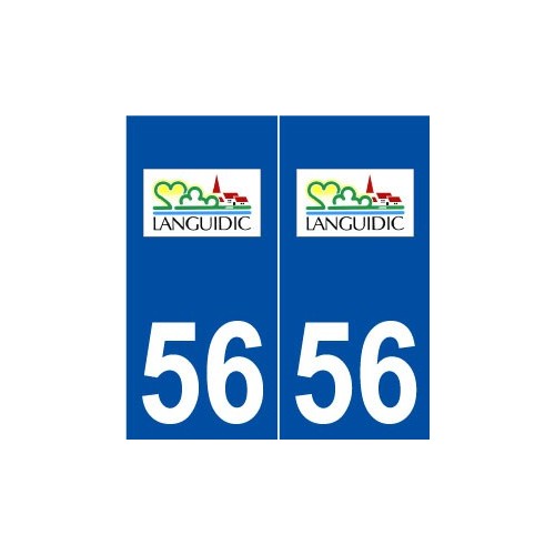 56 Languidic logo autocollant plaque stickers ville
