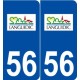 56 Languidic logo autocollant plaque stickers ville