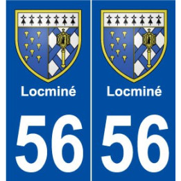 56 Locminé blason autocollant plaque stickers ville