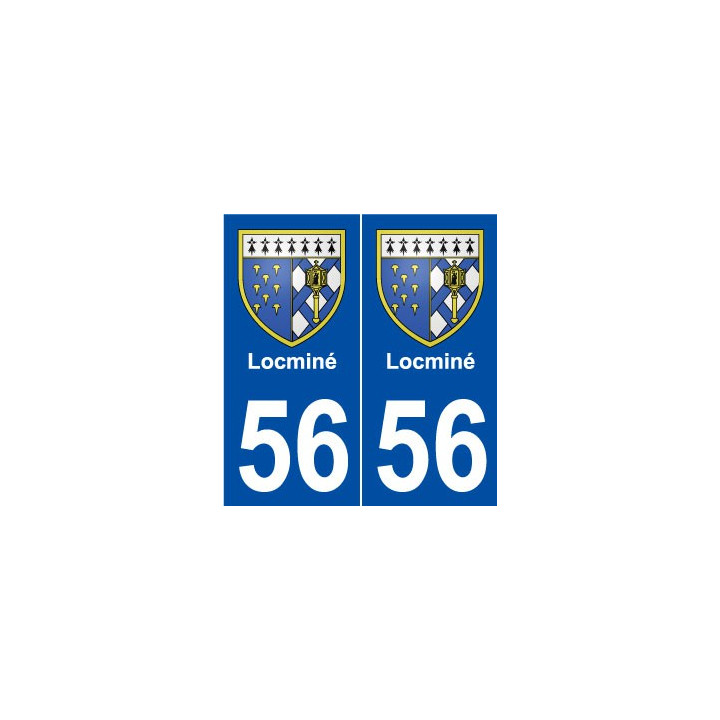 56 Locminé blason autocollant plaque stickers ville
