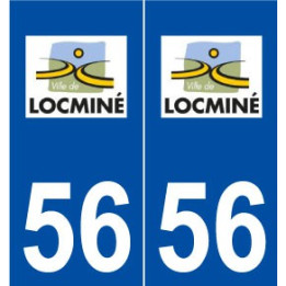 56 Locminé logo autocollant plaque stickers ville