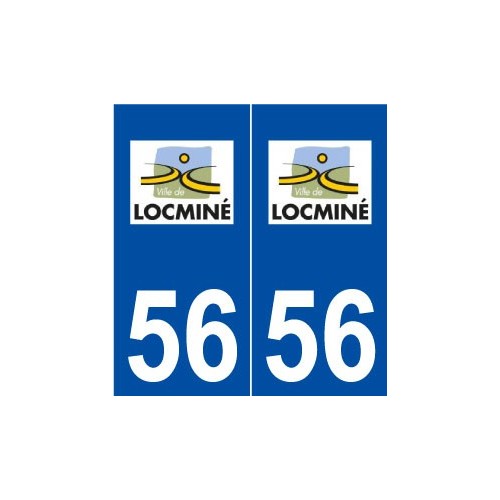 56 Locminé logo autocollant plaque stickers ville