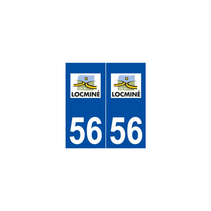 56 Locminé logo autocollant plaque stickers ville