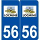 56 Locminé logo autocollant plaque stickers ville
