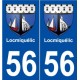 56 Locmiquélic blason autocollant plaque stickers ville