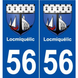 56 Locmiquélic blason autocollant plaque stickers ville